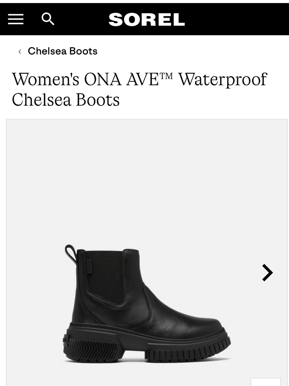 SOREL Ona Ave Chelsea Boots 🖤